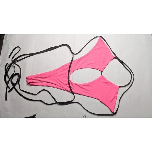 Neon Pink Oh Polly Swimsuit - Picture 4 of 9